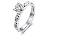 Circle CZ Stainless Steel Ring(7,8,9)