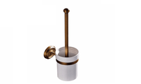 Ceramic Cup Brass Toilet Cleaning Holder - sparklingselections