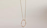 New Brushed Forever Circle Pendant Necklace For Women