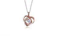 Austrian Crystal Twisted Heart Necklace Pendant - sparklingselections