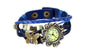 Punk Leather Bracelet Butterfly Charm Dress Wristwatch