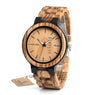 Men's Luxury Wood Business Watches With Date and Week Display