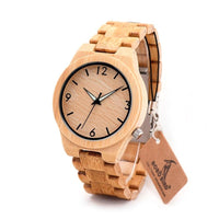 New Luxury Men Watch Natural All Bamboo Wood Wristwatch - sparklingselections