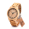 New Luxury Men Watch Natural All Bamboo Wood Wristwatch