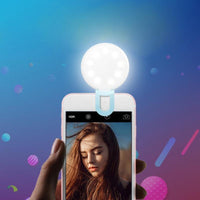 New Beautify Night Enhancing Selfie Flash Camera Clip-on Led light For Mobiles - sparklingselections