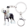 Animal Handbag Chinese Crested Dog Key Chains Car Keyring