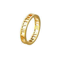 New Vintage Roman Numerals Stainless Steel Rings Men Women Jewelry - sparklingselections