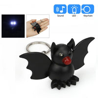 New Anime Cartoon Black Bat With LED Light & Sound Keyfob Toy Key Chain - sparklingselections