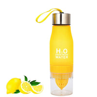 650ML Sport Outdoor Travel Lemon Infuser Juice Water Bottle Pulp - sparklingselections
