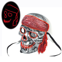 Halloween Neon Cosplay Horror Ghost Red LED Party Mask Glow In Dark - sparklingselections