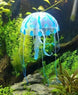Artificial Silicone Vivid Glowing Jellyfish for Fish Tank Aquarium Decoration Blue Color