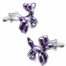 Men's Balloon Dog Style Metal Purple Cufflinks Jewelry Gift