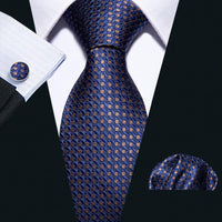 Men Woven Business Silk Tie Formal Wedding Necktie Set Gift - sparklingselections