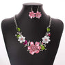 Fashion Women's Wild Flower Necklace Earrings Set