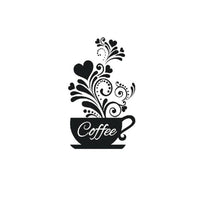 Creative Coffee Wall Decals For Cafe Restaurant Decoration - sparklingselections