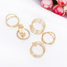 Unique And Adjustable 6 PCS Sets Punk Gold Knuckle Midi Rings For Women And Girls Best Jewelry Gifts