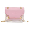 New Luxury Female Transparent Square PVC Bag Shoulder Bag Wallet Handbag Lady Slot Pocket Short Messenger Bags