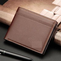 New Retro Striped Men Leather Business wallet - sparklingselections
