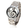 Fashion Notes Watches Music Notation Stainless Steel Quartz Movement Men's Wrist Watch