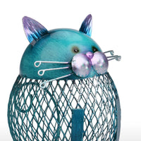 Blue Cat Shaped Piggy Bank For Kids - sparklingselections