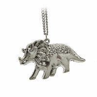 New Vintage Silver Cool Rhino Pendant Necklace