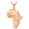 African Hiphop Gold Color Africa Map Pendant & Chain Men/Women Gift Fashion Hot Sale Casual Necklace Jewelry