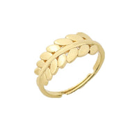 New Feminine Leaf Statement Gold Color Wedding Rings Women Jewelry - sparklingselections