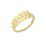 New Feminine Leaf Statement Gold Color Wedding Rings Women Jewelry