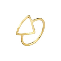 Women Open Triangle Gold Geometric Skeleton Midi Ring Jewelry - sparklingselections