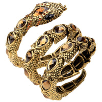 Women Armlet Upper Arm Cuff Snake Bracelet Crystal Bangle Jewelry - sparklingselections