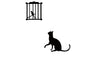 Cat Bird Cage Waterproof Computer Sticker