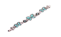 Butterfly Crystal Inlay Tibetan Silver Bangle Bracelets - sparklingselections