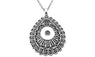 Trendy Silver Plated Classical Snap Button Pendant Necklace