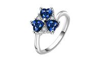 Fashion Silver Plated Blue Crystal Ring For Women (7)