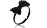 Zinc Alloy Black Bowknot Ring (Adjustable)