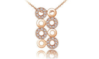 Circle Design Austrian Crystal Pendant Necklace