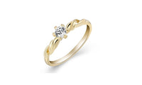 Crystal Love Golden Color Ring for Women - sparklingselections