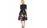 Women's Work Wear A-Line Print Umbrella Mid Skirt