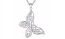 Fashion Silver Plated Butterfly Shape Pendant Necklace Jewelry for Women