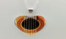 Girls Glass Cabochon Guitar Sound Hole Pendant Necklace