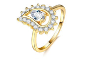 Gold Plated Austrian Crystal Ring For Women (6,7)