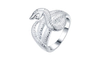 Fashion Snake Coil Shape Silver Plated Ring (6,7,8)