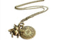 Small Honey Bee Insect Pendant Punk Necklace