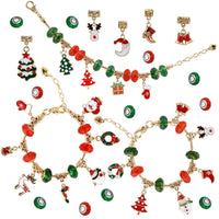 Christmas DIY Charm Bracelet Making Kit (53 pcs) for Girl Teens & Kids - sparklingselections