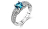 Silver CZ Crystal Fashion Ring For Women (6,7,8)