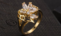 Gold Plated Zircon Crystal Ring (9)