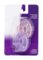 Baby Care Soothie Pacifier, Pink/Purple, 0-3 Months Baby, 2 Count