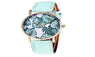 Fashion Tropical Leaf Watch Casual Vintage Leather Ladies watch