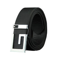 Fashionable Luxury Leather Men G-Shape Belts With Smooth Girdle Buckle - sparklingselections
