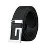 Fashionable Luxury Leather Men G-Shape Belts With Smooth Girdle Buckle